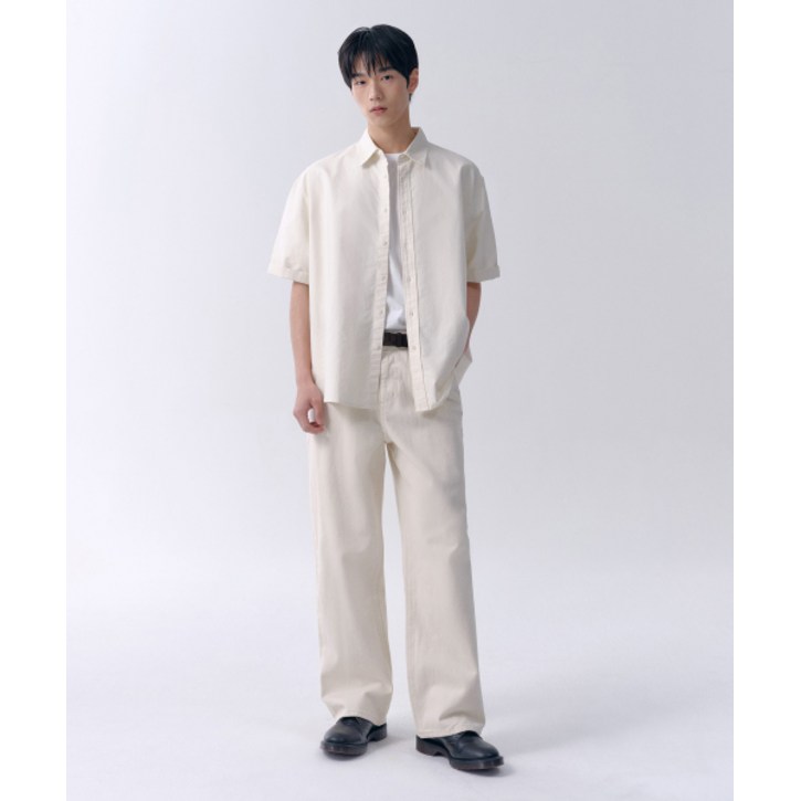 (국내매장정품) 무신사 스탠다드 MUSINSA STANDARD 와이드 데님 팬츠 [크림] MMJNP006-CR 144487