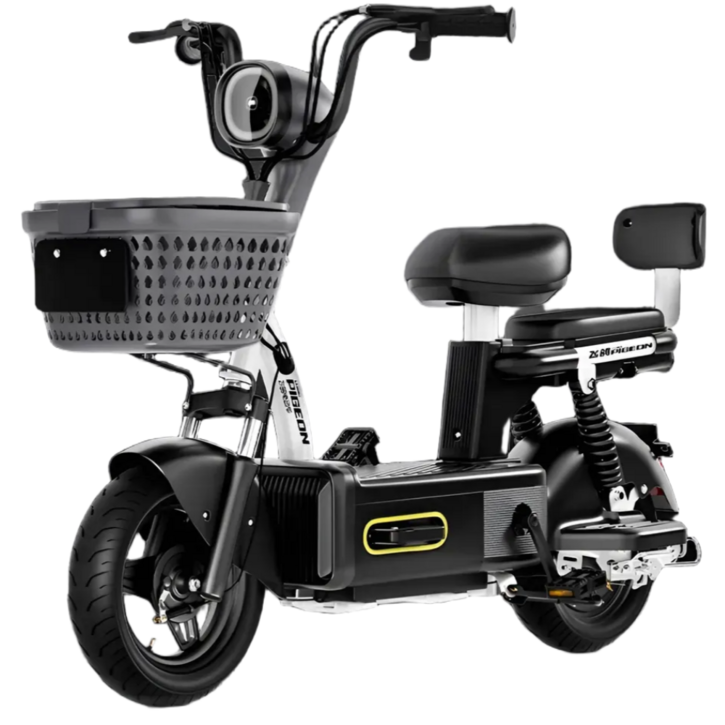 130km 전기스쿠터 남녀공용 소형 전기 자전거 출퇴근 여행용 배터리 탈착 자토바이 오토바이 바이크 배달, 브라운