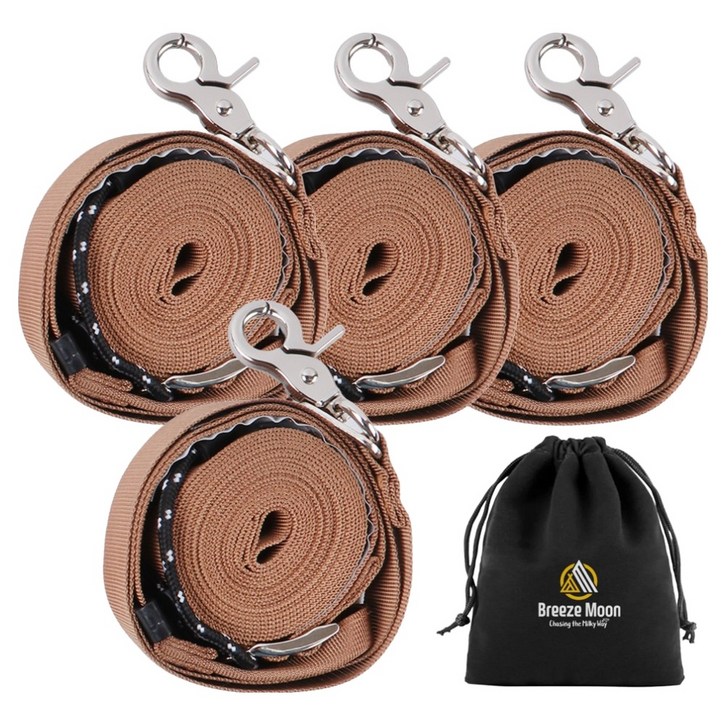 브리즈문 3세대 고강도 타프 웨빙 스트랩 사이드 4p  보관 파우치 세트