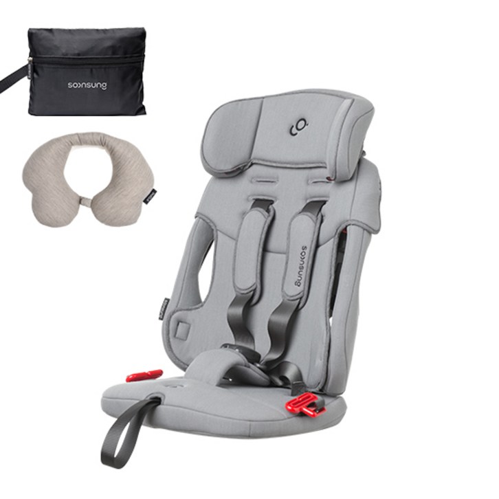 순성 빌리 휴대용 카시트  목베개전용백, 클라우드 그레이