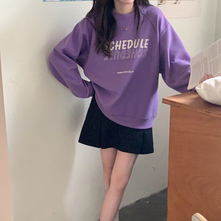 피어니스트 오버핏 비비드 라운드 맨투맨 피어니스트 오버핏 비비드 라운드 맨투맨