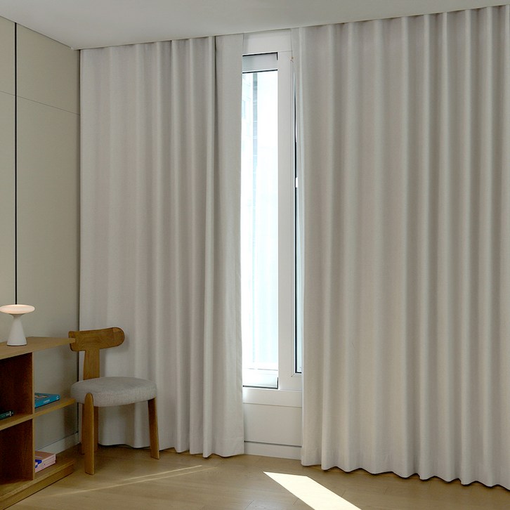 창안애 텔라 형상기억 레일 빛 차단 99.9 암막 커튼풀세트