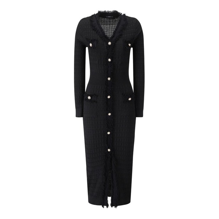 GGPX 로맨틱 페이크 단추 브이넥 롱 원피스 GPCOW012D