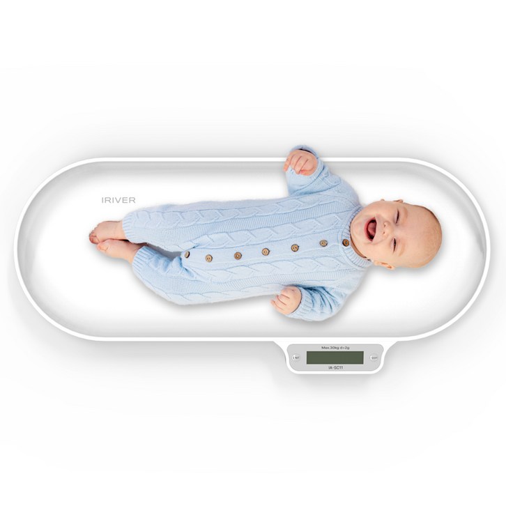 아이리버 신생아 체중계 디지털 유아 반려동물 애완견 몸무게 측정기 IASC11
