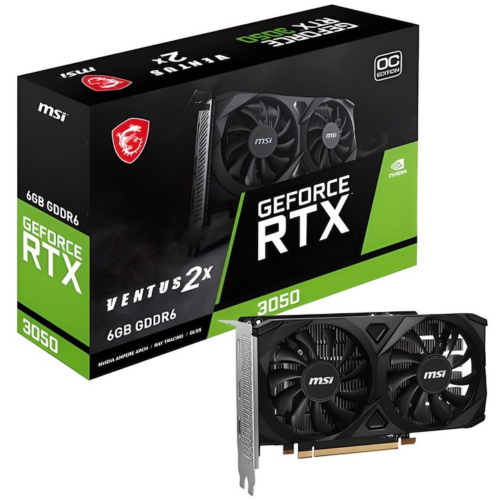 MSI 지포스 RTX 3050 벤투스 2X E OC D6 6GB