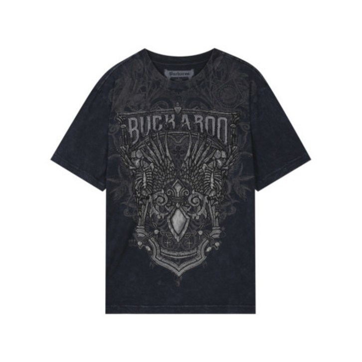 버커루 [BUCKAROO 노세일상품 단독특가] [PREMIUM] 2024 NEW VER. 즉시출고 고퀄리티 3컬러 크롬하츠 ST. 빅윙 전판 범벅 + 뒷백판 스컬 타투반팔티셔츠3