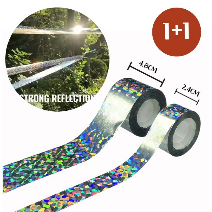 타이탄23 조류 퇴치 새쫓는 반사 방조 테이프 2.4cm 80m 1개 4.8cm 80m 1개 11 2개