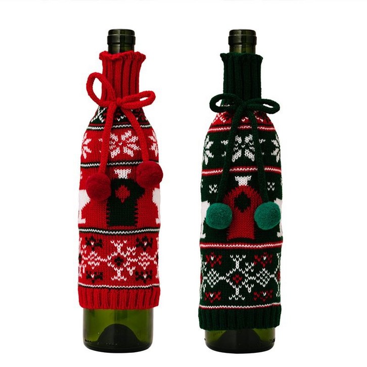 비바치시모 크리스마스 와인 병 보틀 장식 커버