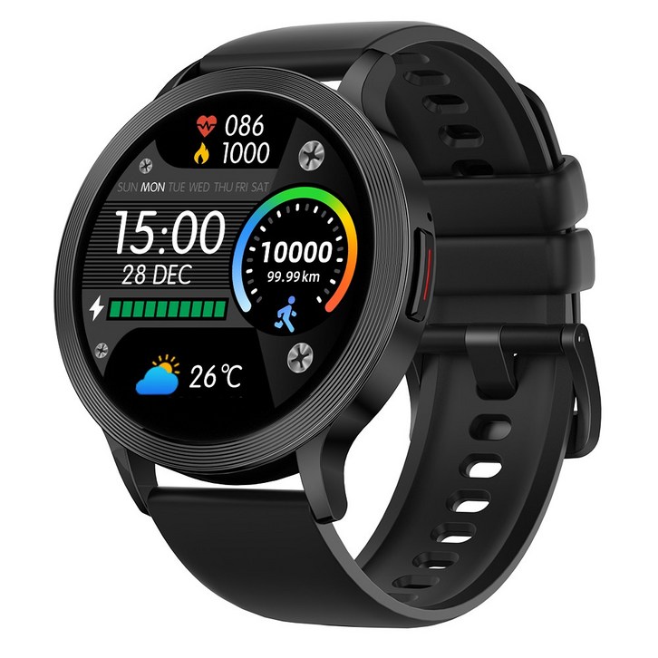 통화가능 블루투스 스마트워치 S5 스포츠시계1.39인치 22mm, 블랙, 3.5cm, GPS 블루투스
