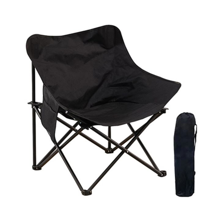 소소 접이식 캠핑 의자 야외 휴대용 원터치, 04. 소형 블랙 1+1 - 쇼핑뉴스