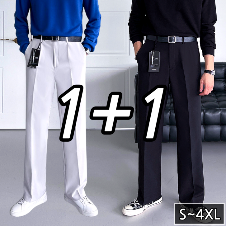 11 2장 묶음 이브 핀턱 히든버클 와이드 슬랙스 빅사이즈 4color 51742