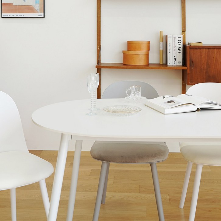 라자가구 에이프릴 세라믹 타원형 4인 테이블 1200 식탁