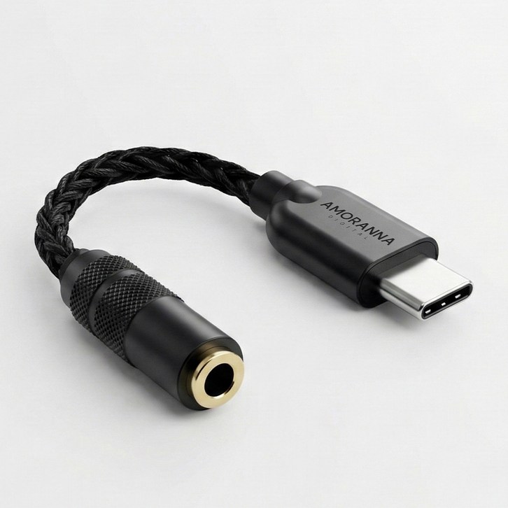 아모란나 더 마스터 DAC 4.4mm 꼬다리덱 이어폰 앰프 CS43131 Balaced 헤드폰 젠더, 1개, 블랙, MasterHIFI