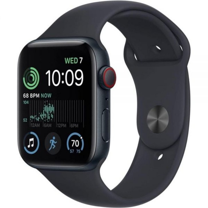Apple Watch SE2세대GPS 셀룰러 40mm  미드나잇 스포츠 밴드가 있는 미드나잇 알루미늄 케이스 SM갱신