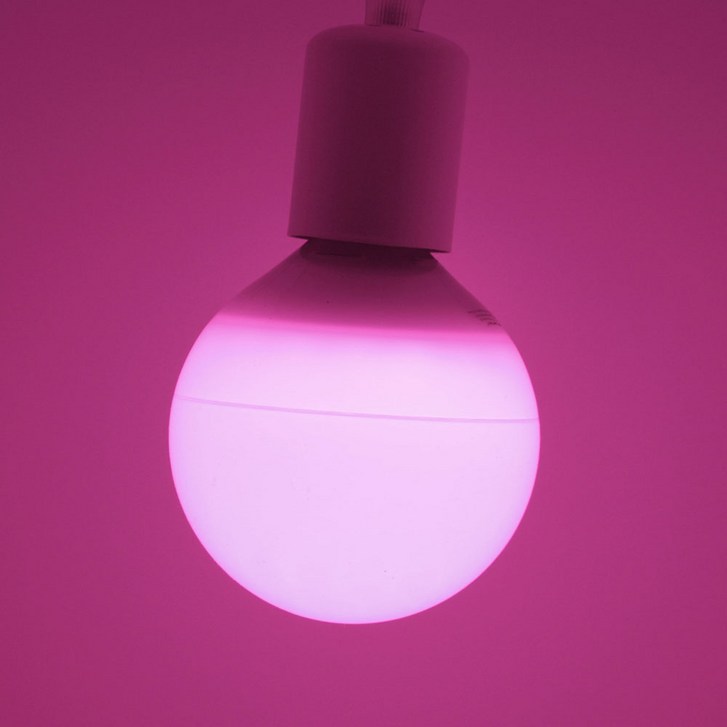 LED 볼전구 12W 핑크 숏타입 G95, 1개