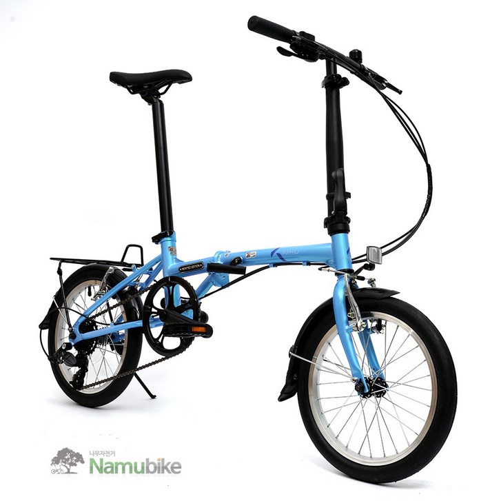 키후 폰드 미니벨로 16인치 접이식자전거 하이텐강 7단 완조립