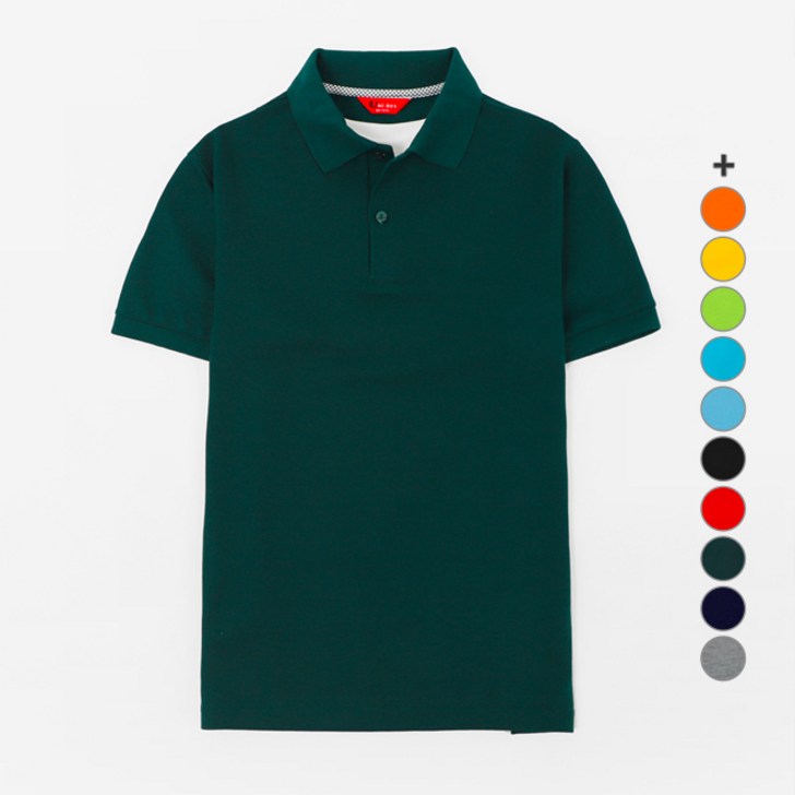 유니렉스 남녀공용 티센스 컬러풀 카라 반팔 티셔츠