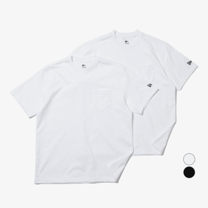 뉴에라 남녀공용 AP 에센셜 포켓 반팔 티셔츠 2p RS43