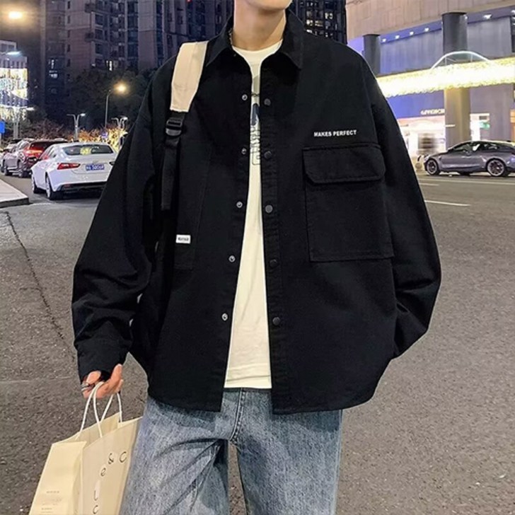 남성용 패션플로우 훈남 재질 캐주얼 깔끔한 셔츠 자켓 남성용 패션플로우 훈남 재질 캐주얼 깔끔한 셔츠 자켓