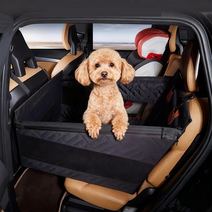 차량용 강아지카시트 뒷좌석 넓고 편안한 방수 애견카시트