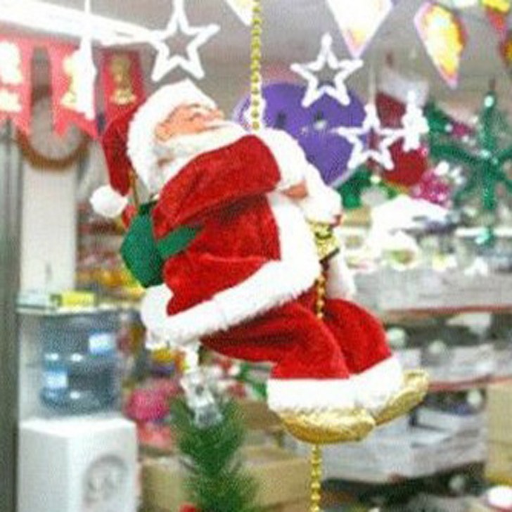 크리스마스용품 아이방 꾸미기 줄타는산타인형 성탄절 트리꾸미기 홈꾸미기
