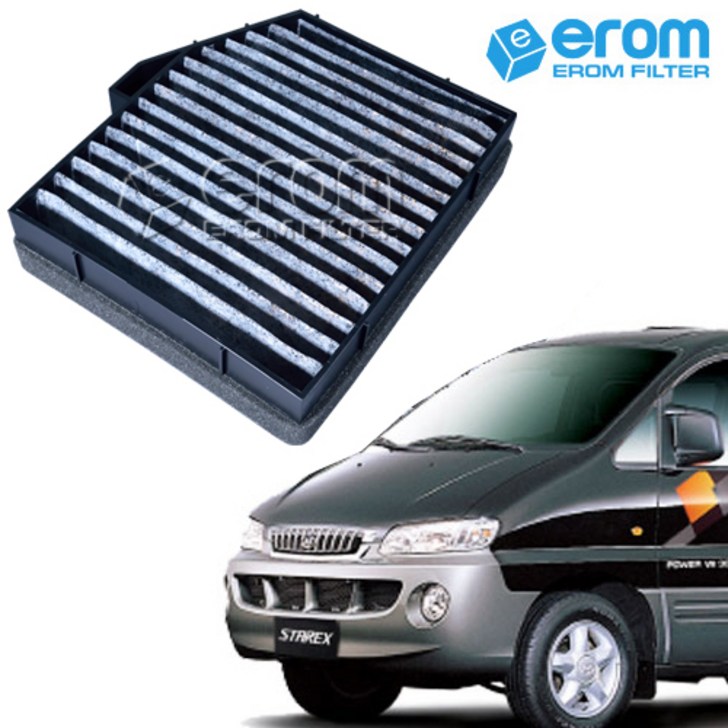 이롬필터 11 활성탄 자동차 에어컨필터 미세먼지,배기가스 차단 차량용 캐빈필터, 2개, 스타렉스 구형 0004년 008C