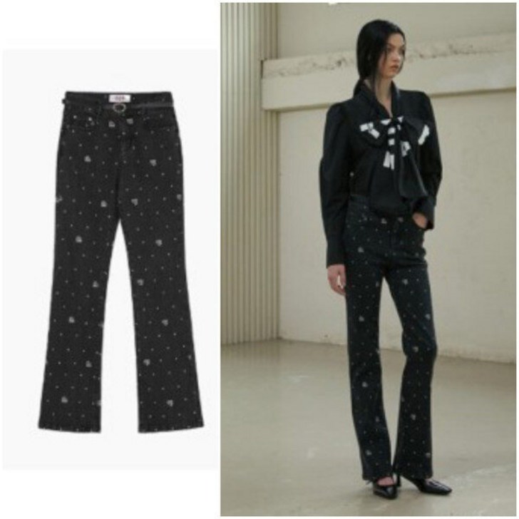 에고이스트 큐빅밸티드 로고패턴데님팬츠  EP4DP961DG