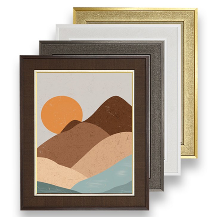 두진액자 매트라인 엔틱액자, 골드