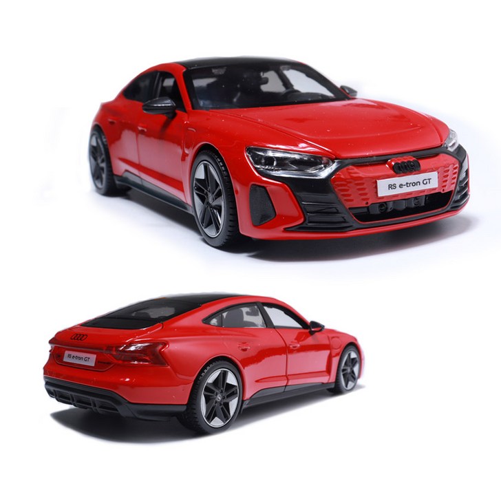 마이스토 125 2022 아우디 RS 이트론 GT 레드 다이캐스트 모형차, 1개, 레드