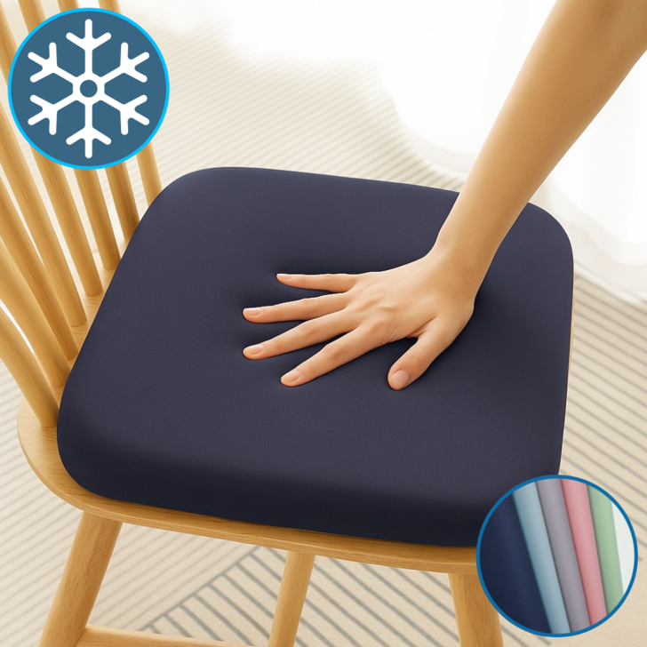 일상담다 하루종일 편한 체중분산 냉감 메모리폼 방석, 네이비
