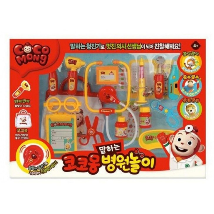 쿠쿠토이즈 코코몽 말하는 병원놀이 병원놀이 역할놀이 코코몽, 혼합색, 1개