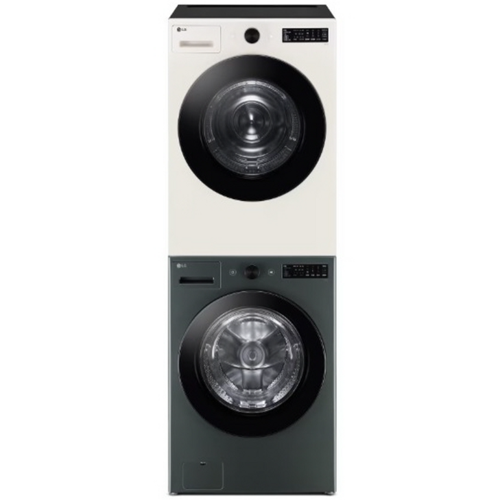LG전자 트롬 오브제컬렉션 세탁기  건조기  키트 세트 KFG21GN9EN 21kg  19kg 방문설치, KFG21GN9EN, 네이처 그린세탁기, 네이처 베이지건조기