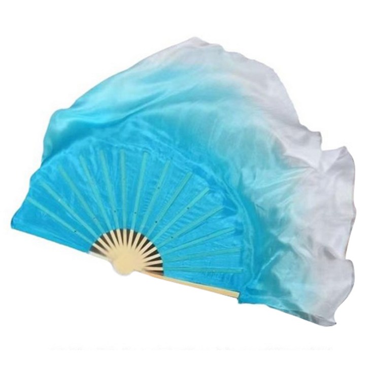 마켓피아 전통 그라데이션 실크 너슬 무용 부채 10cm, B타입, 1개