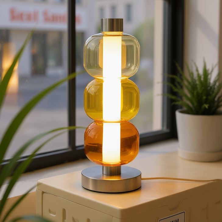 미드무드 비즈 타워 무드등 LED 인테리어 조명 단스탠드, 선셋 오렌지