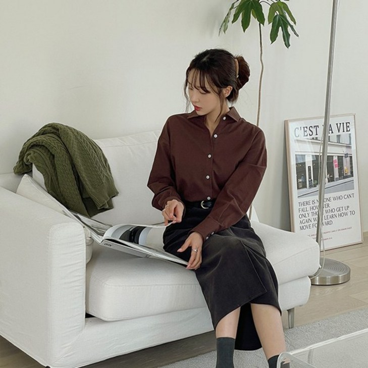 여성용 브리튼 기모 남방