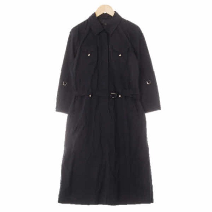 2741 톰보이 쿨네이비 면혼방 포켓7부롤업셔츠원피스 88