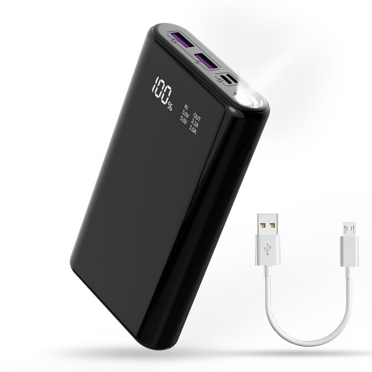 큰용량 대용량 보조배터리 30000mAh 핸드폰 충전기 보조 밧데리 LCD 잔량표시 무드등