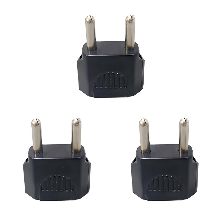 변환 플러그 돼지코 어댑터, 3개, 흑색, 4.2cm 변환 플러그 돼지코 어댑터, 3개, 흑색, 4.2cm