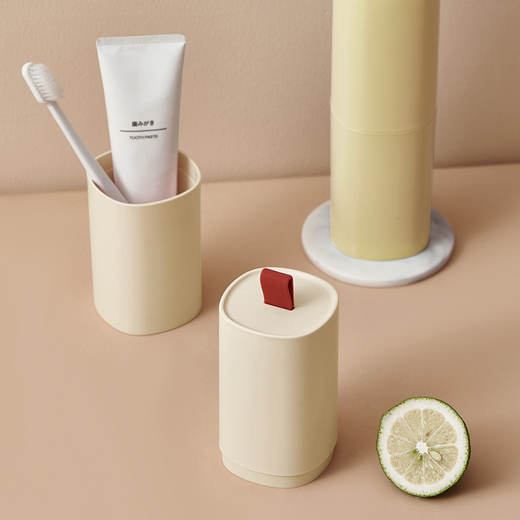 루비바 모던 심플 휴대용 칫솔케이스 냄새없는, 허니버터엘로우