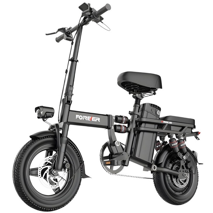 에코e벨로 접이식 전기자전거 미니 등하원용 출퇴근 배달용 안전배터리, 블랙기본형, 스틸