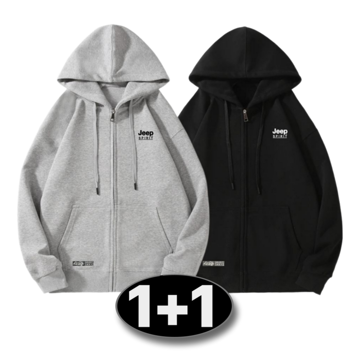 11JEEP SPIRIT 지프 여성 남자 후드 집업 가을 봄 2장 세트