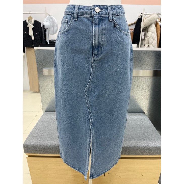 플라스틱아일랜드 PQ7DS201 데님 앞트임 롱 스커트JKDH1654365