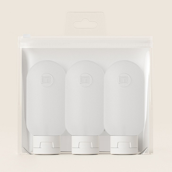 애치비 똑딱캡 여행용 반투명 공병 세트 100ml3개, 1개