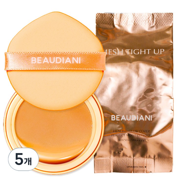 뷰디아니 메쉬 타이트 업 커버쿠션 리필 12g, 03호딥커버데일리, 5개
