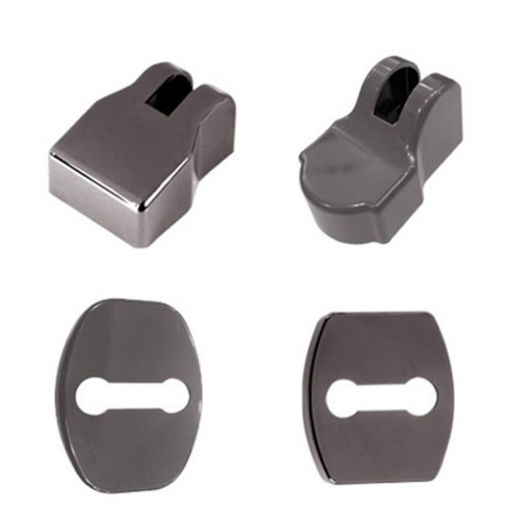 아트로마 도어 스트라이커 커버 2p  도어 체커 커버 2p 세트 더뉴카니발, 블랙크롬