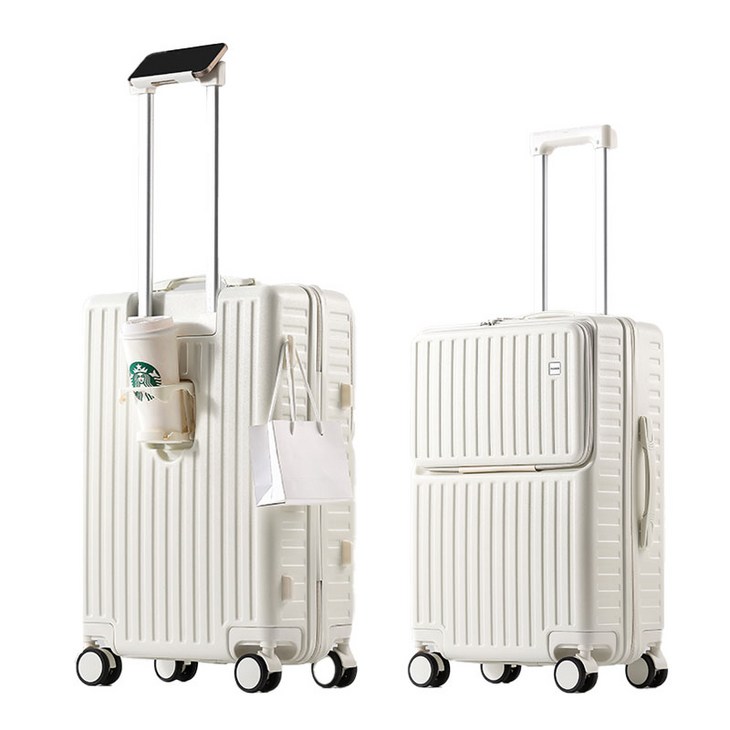 3년AS 프론트 오픈 하드 캐리어 다기능 여행가방 남녀공용