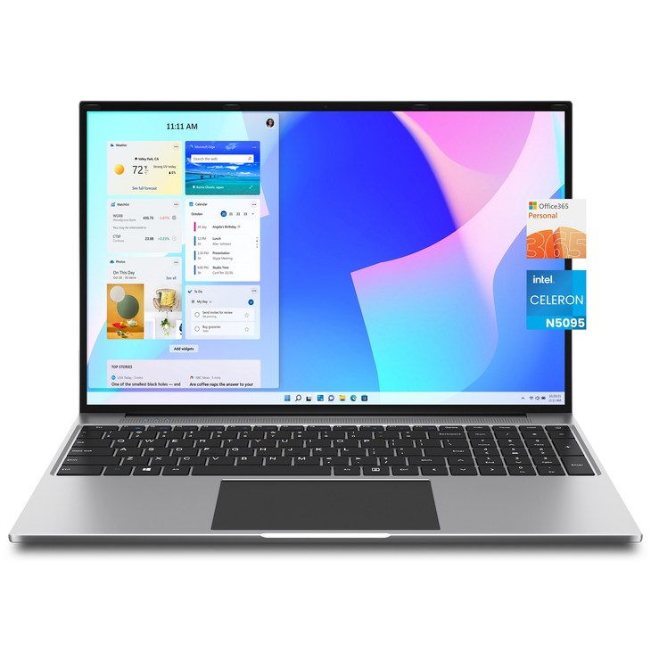 JUMPER 2025 노트북 16인치 화면 대형 office 365 셀러론 N5095 512GB SSD128GB eMMc 16GB RAM사무용 WIN11 home 그레이, 그레이, S7max N5095, 640GB, 16GB, WIN11 Home