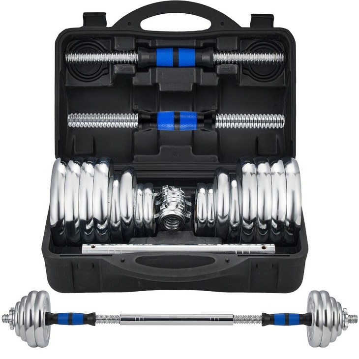 헬스장 크롬도금 조립아령 세트 조립식 무게조절 덤벨, 28KG