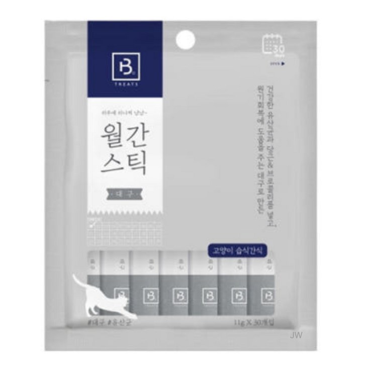 월간스틱 고양이 습식간식 30개입, 대구맛 간식, 330g, 3개