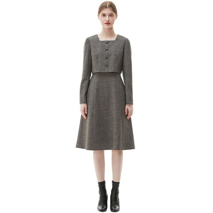 플라스틱아일랜드 스퀘어넥 투웨이 싱글 원피스 PP4WO561